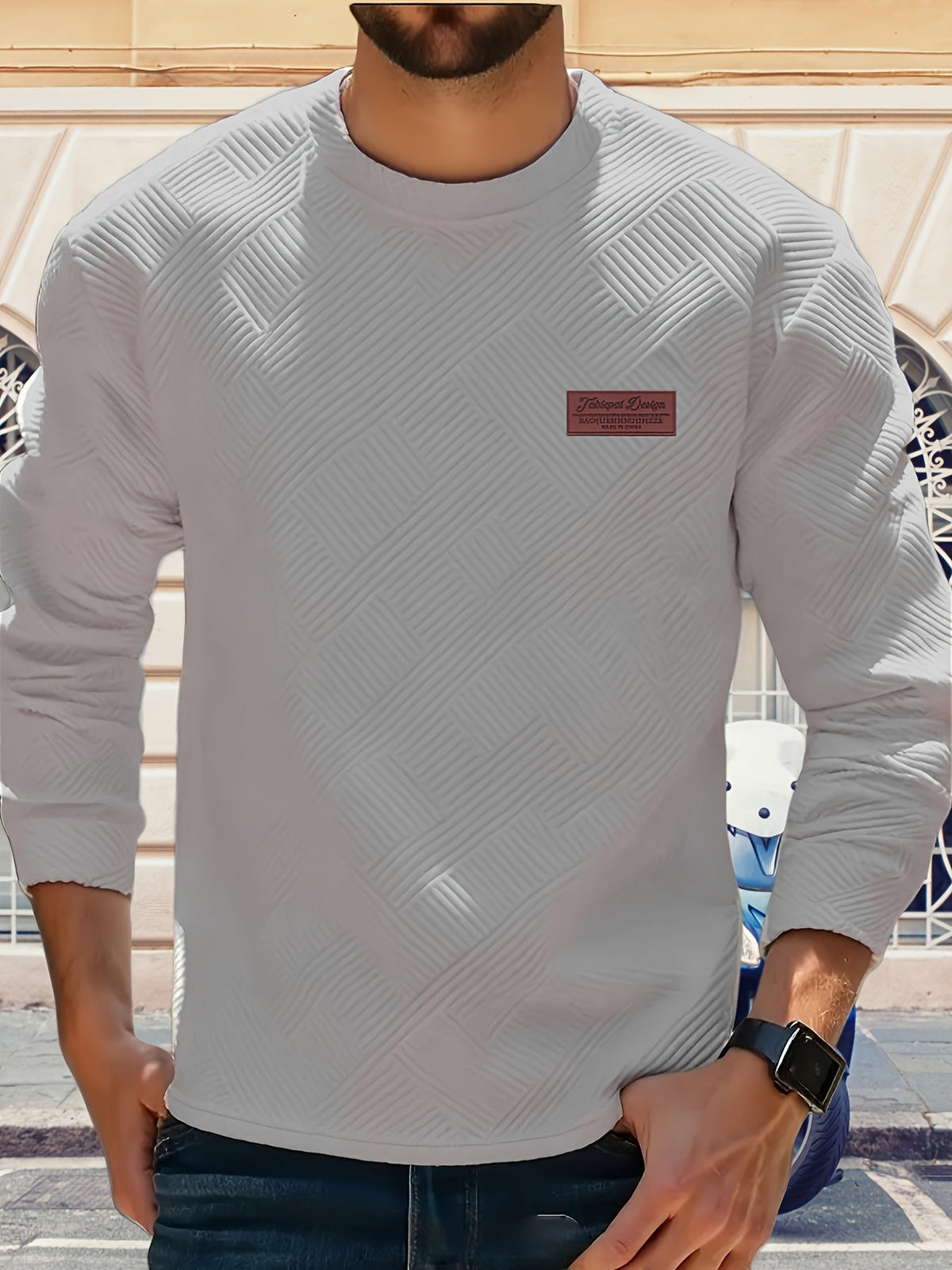 Camden | Textured Crew Neck Pullover