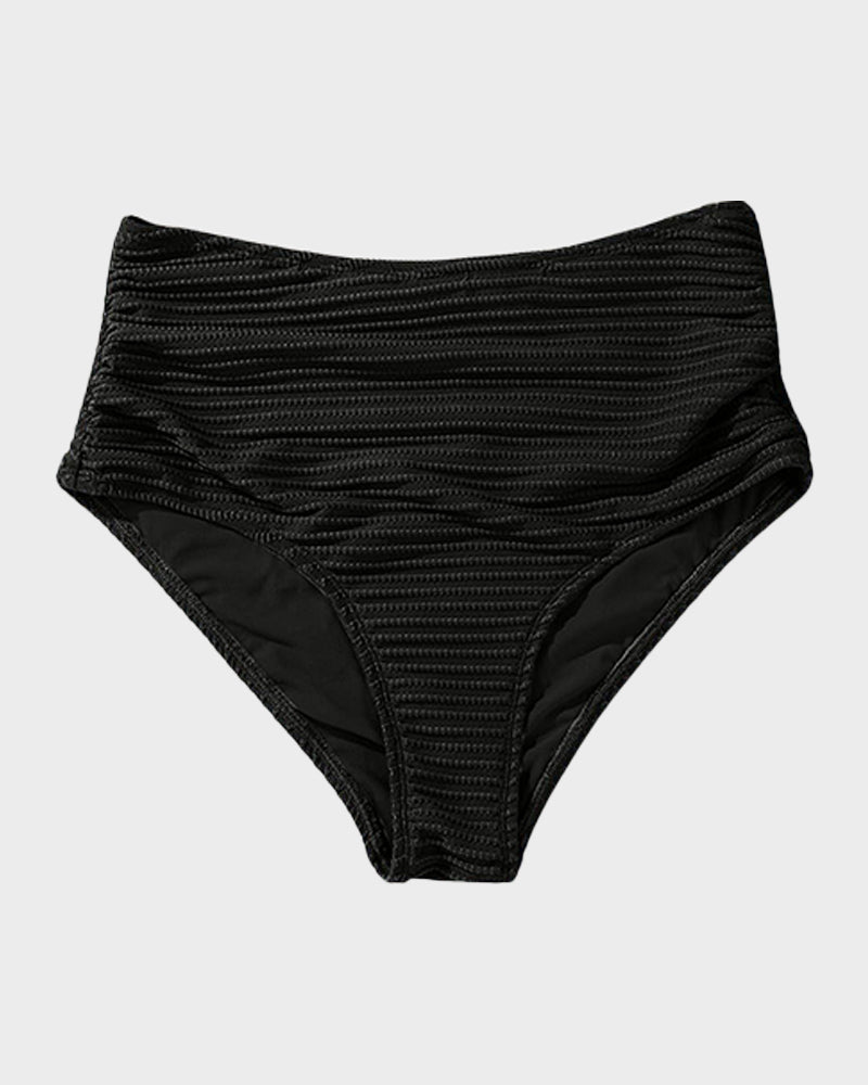 Ribbed High-Waisted Bikini Set for Women