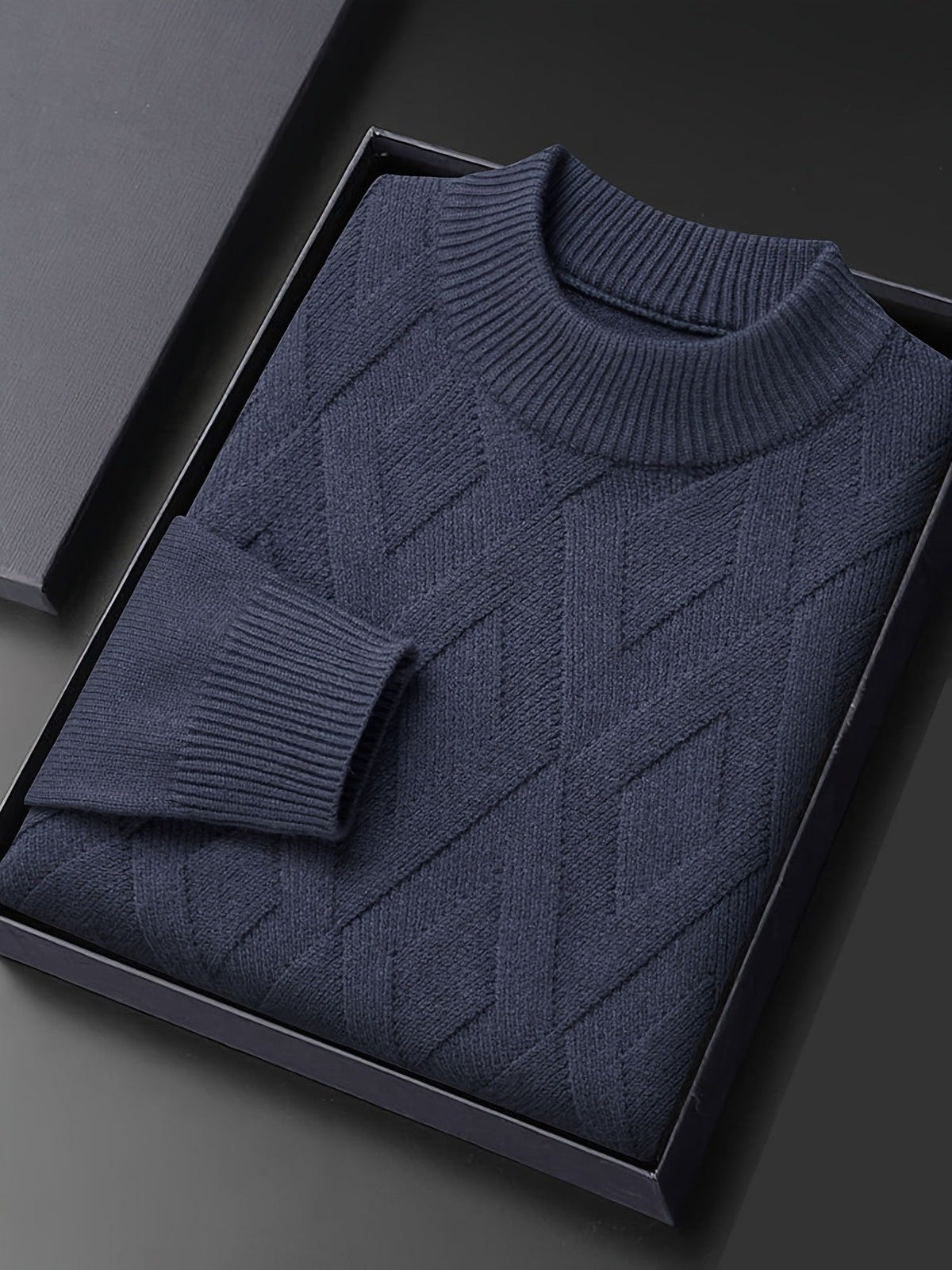 Leland | Textured Mock Neck Sweater