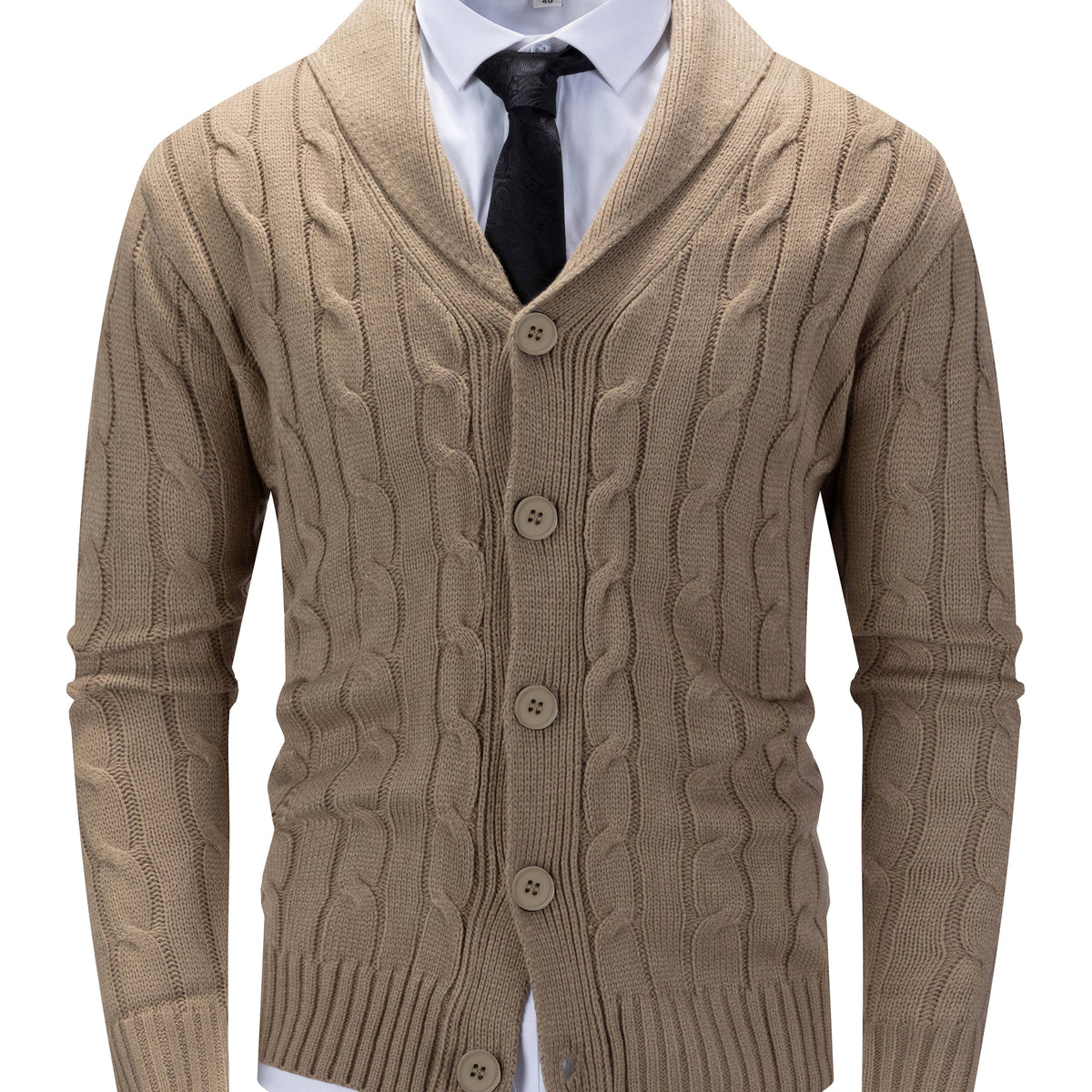 Elliot | Cable-Knit Cardigan with Shawl Collar