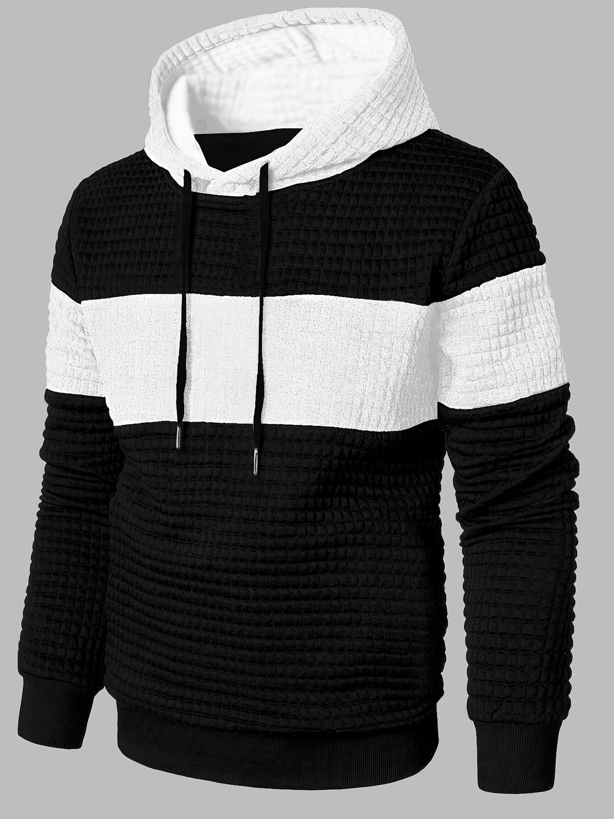 Rutherford | Color-Block Textured Hoodie