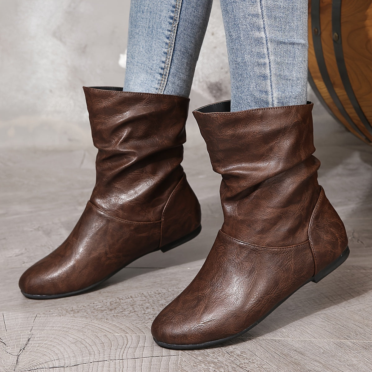 Lucia | Relaxed Slip-On Ankle Boots