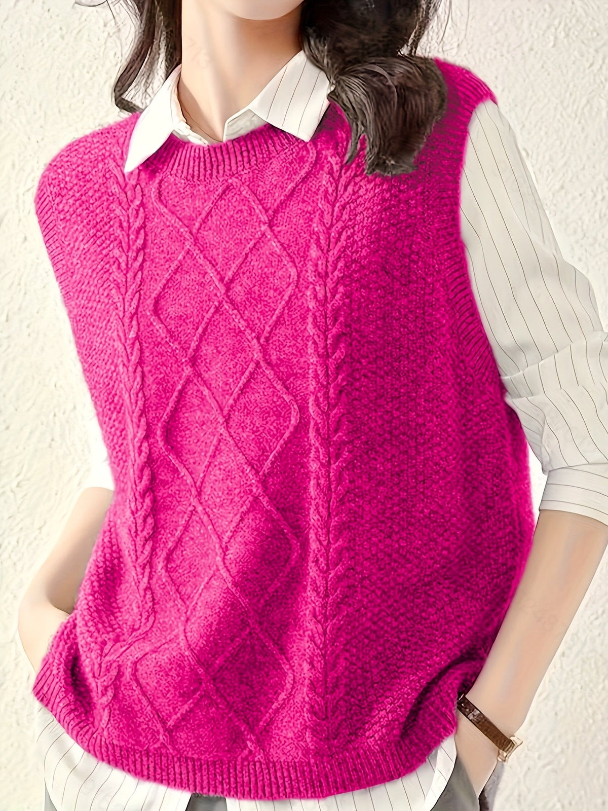 Eliza | Knit Cable Vest