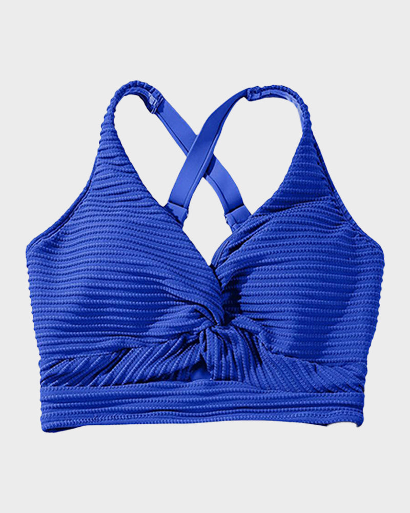 Ribbed High-Waisted Bikini Set for Women