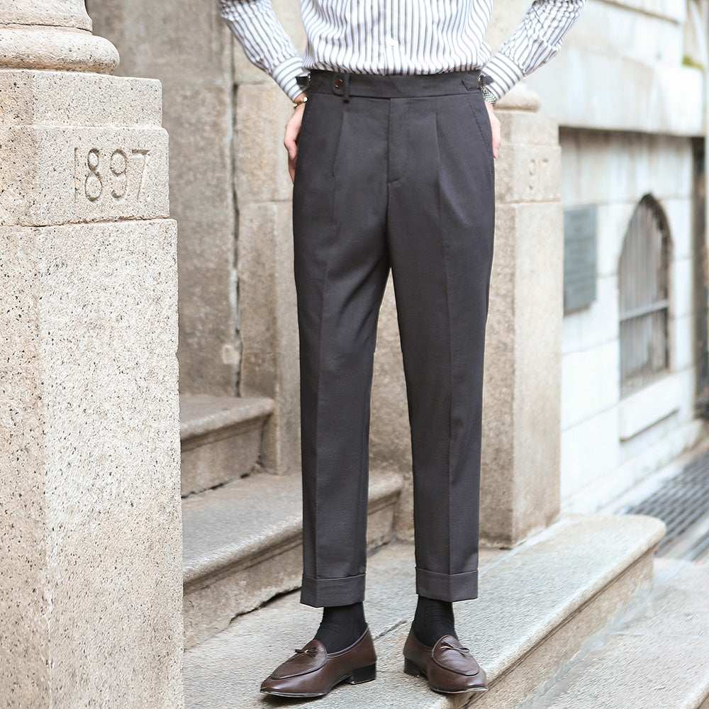 Retro Straight-Leg Trousers