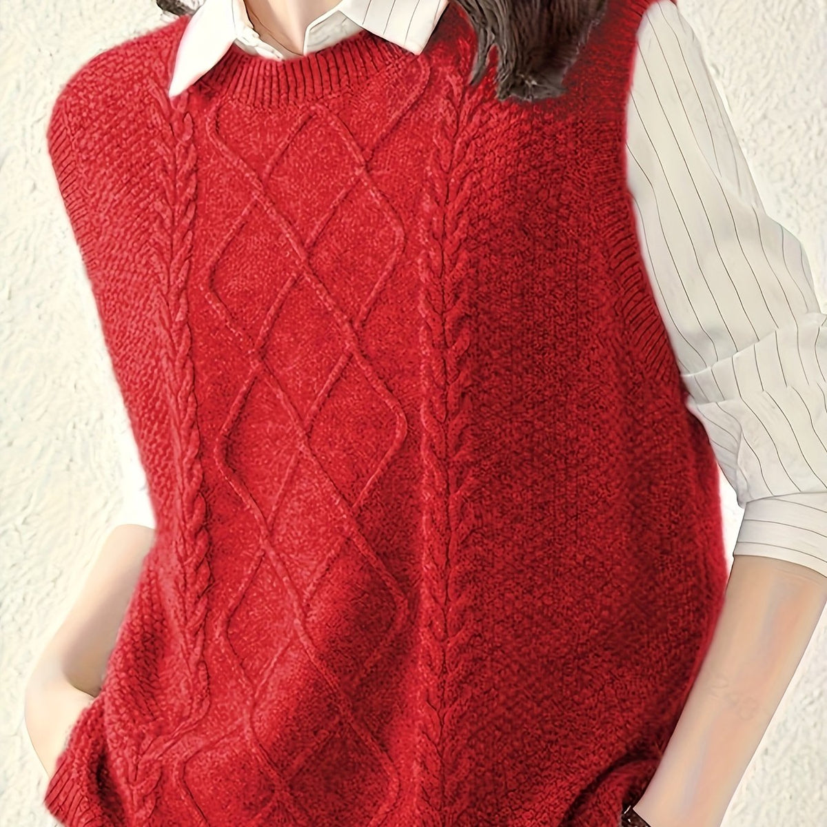 Eliza | Knit Cable Vest