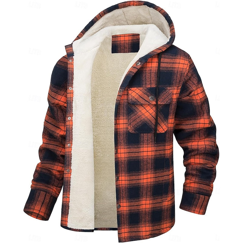 Graham | Checkered Hooded Shirt Jacket