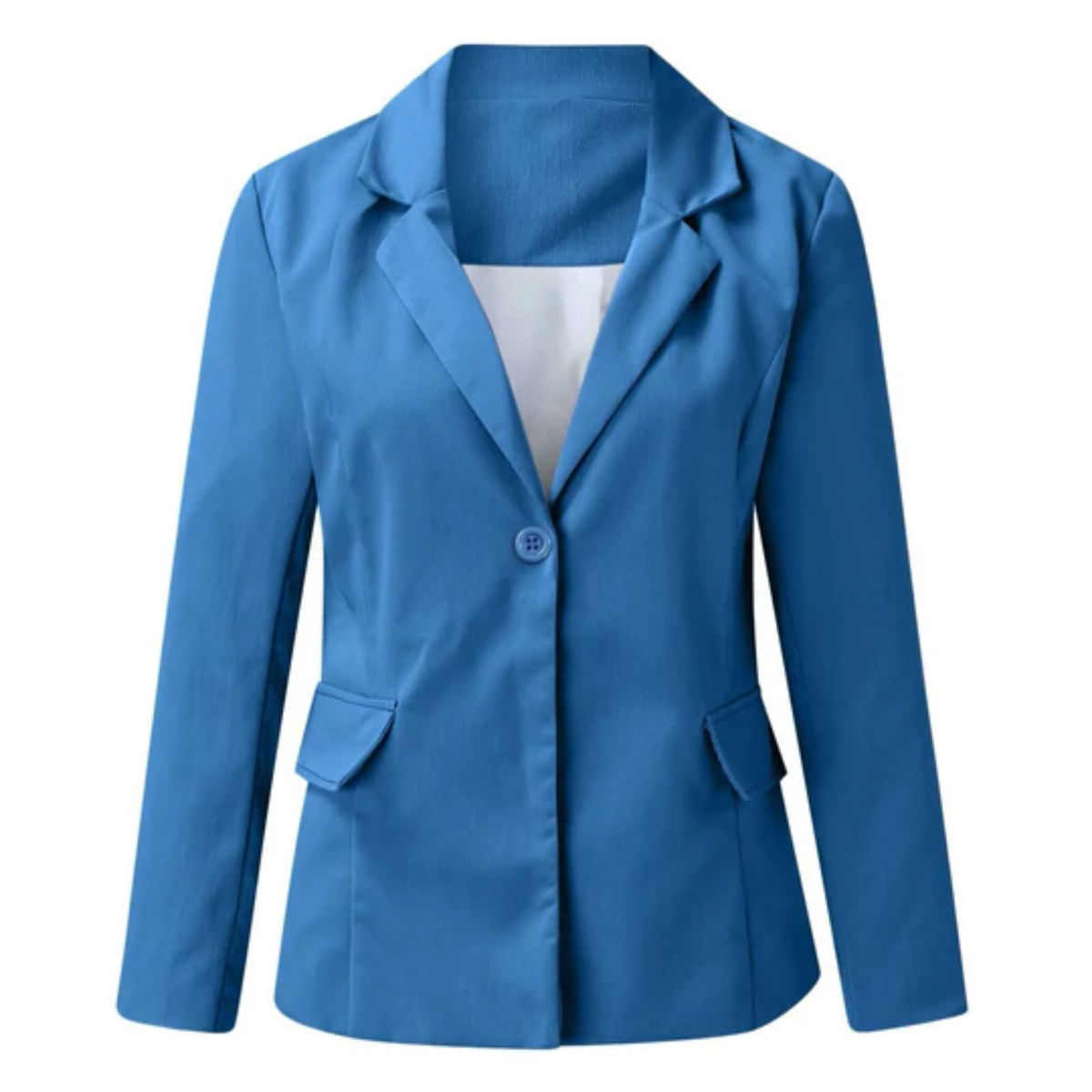 Custom-Fit Women's Blazer with Notched Lapel, Flap Pockets, and Back Vent