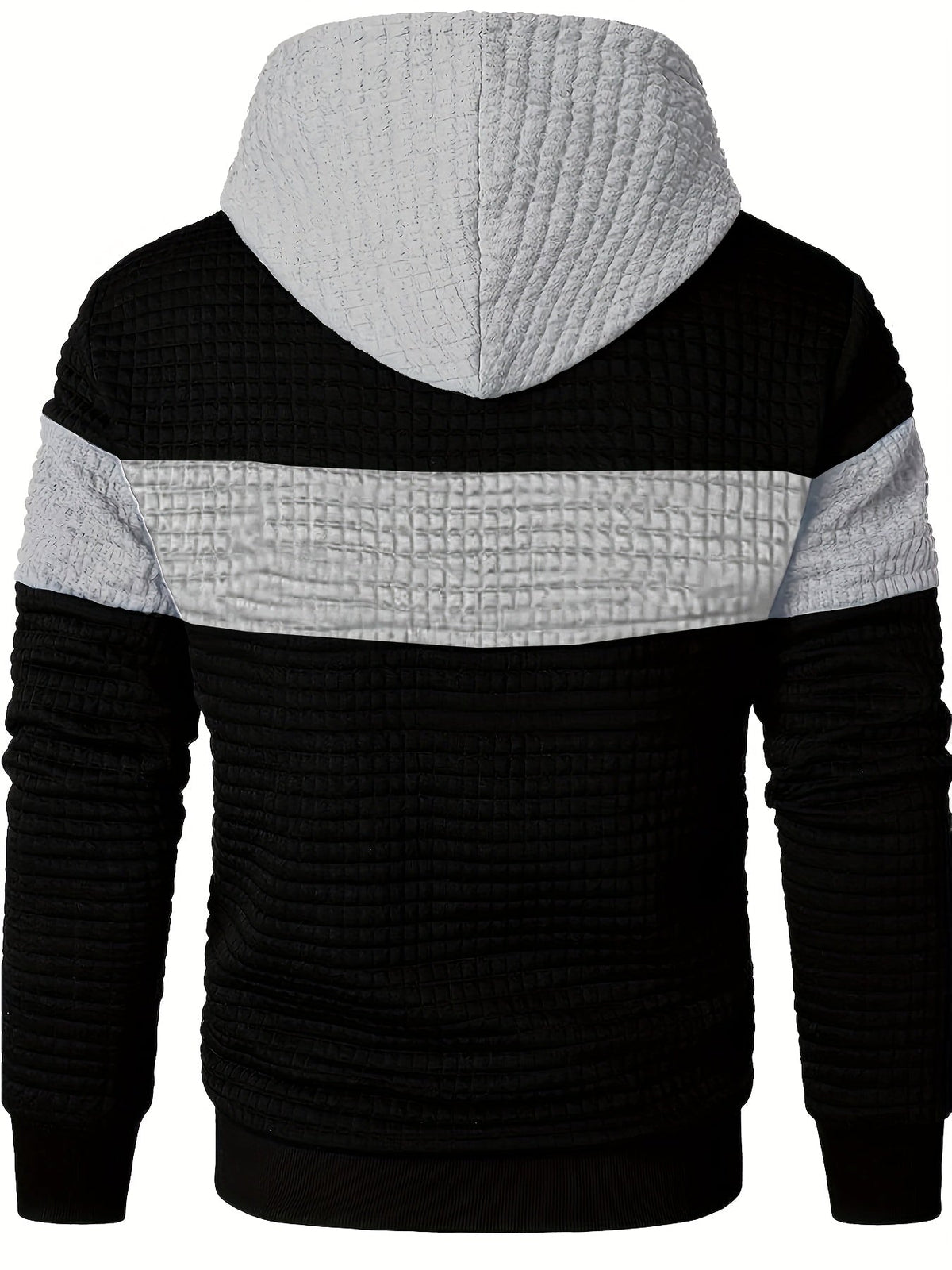 Rutherford | Color-Block Textured Hoodie