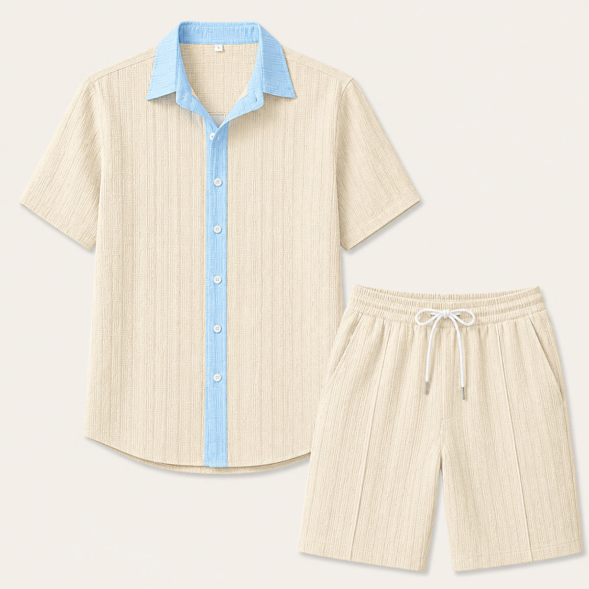 The Fairview Men’s Breathable Short Sleeve Shirt & Shorts Set