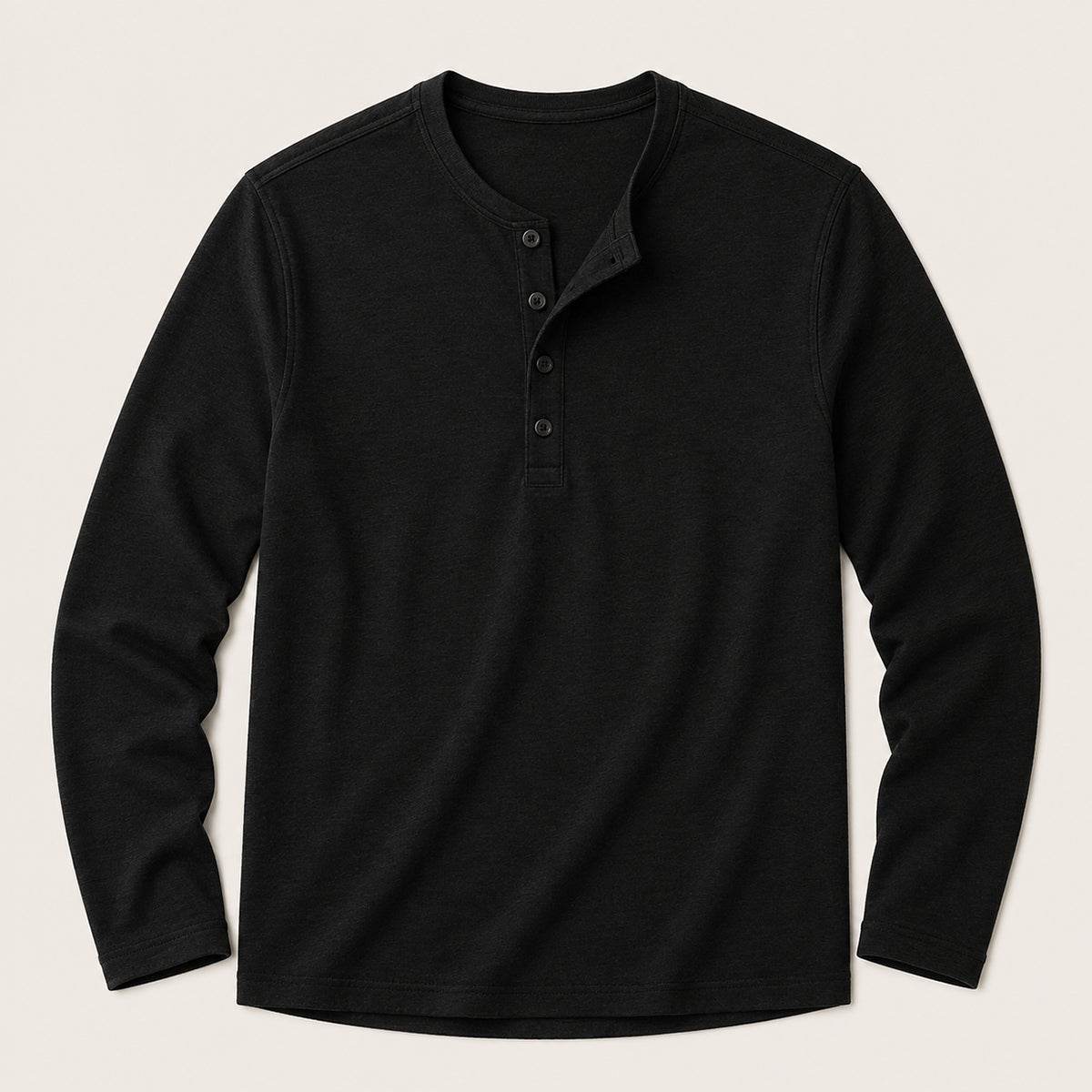The Brisbane Men's Slim Fit Button Neck Cotton Shirt