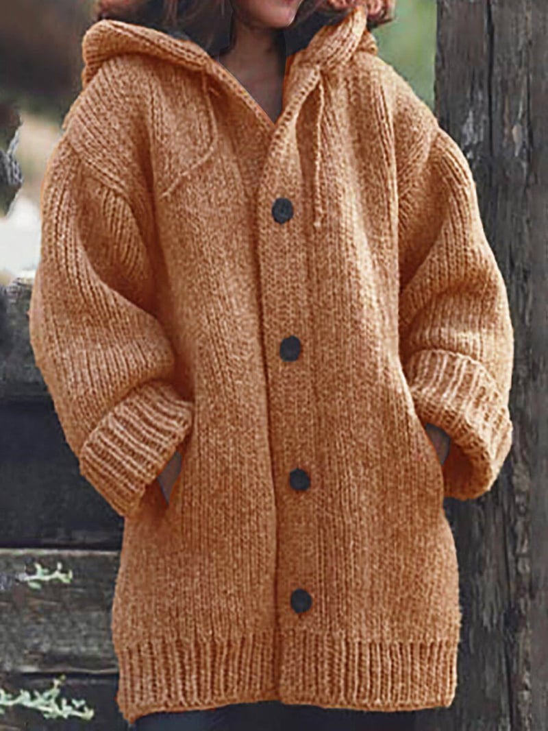 Esme | Oversized Knit Cardigan with Hood for Women
