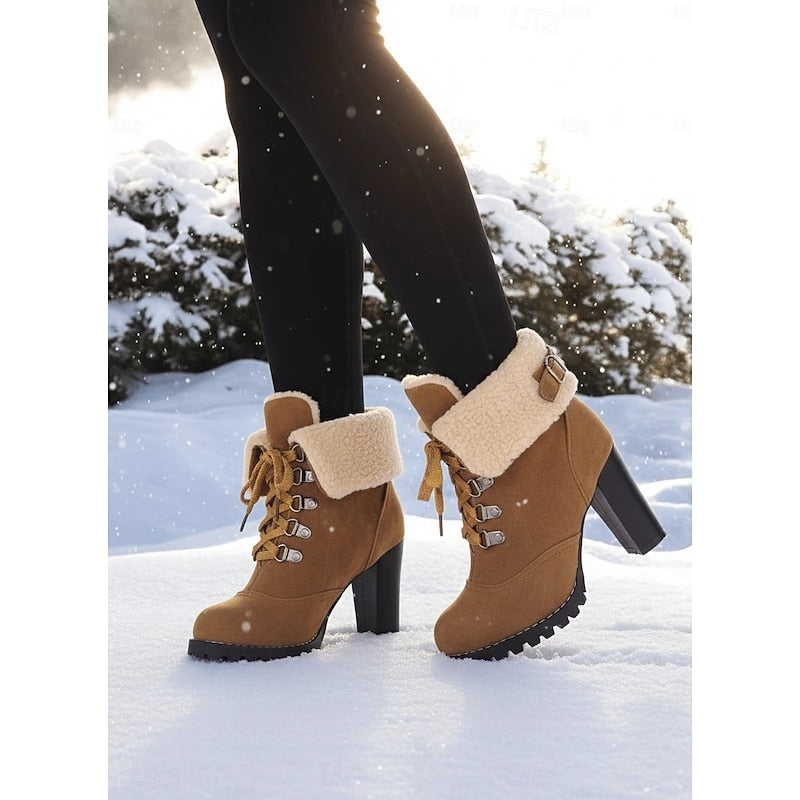 Ramona | Comfortable Lace-Up Heeled Ankle Boots