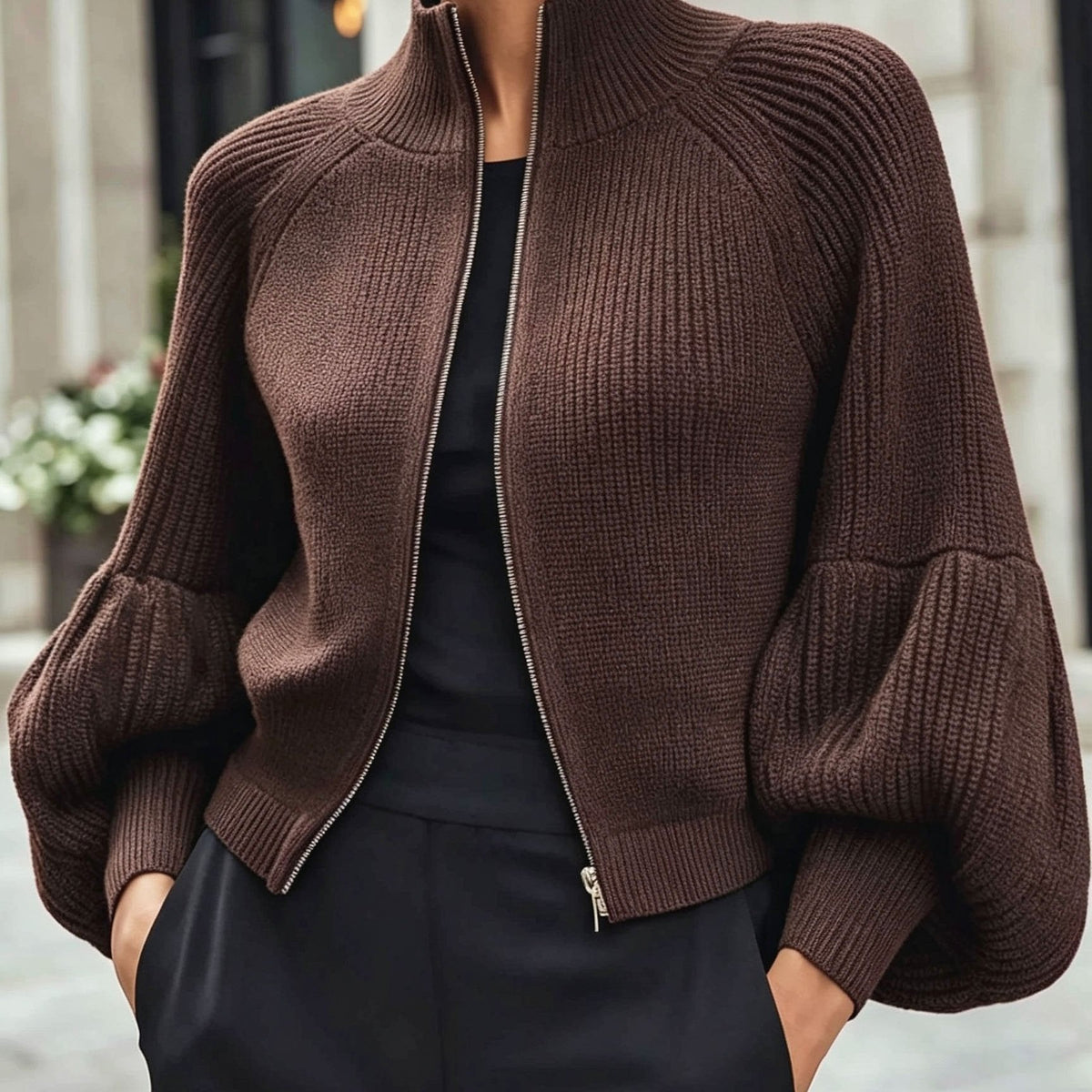 Anthea | Short Zip-Up Cardigan