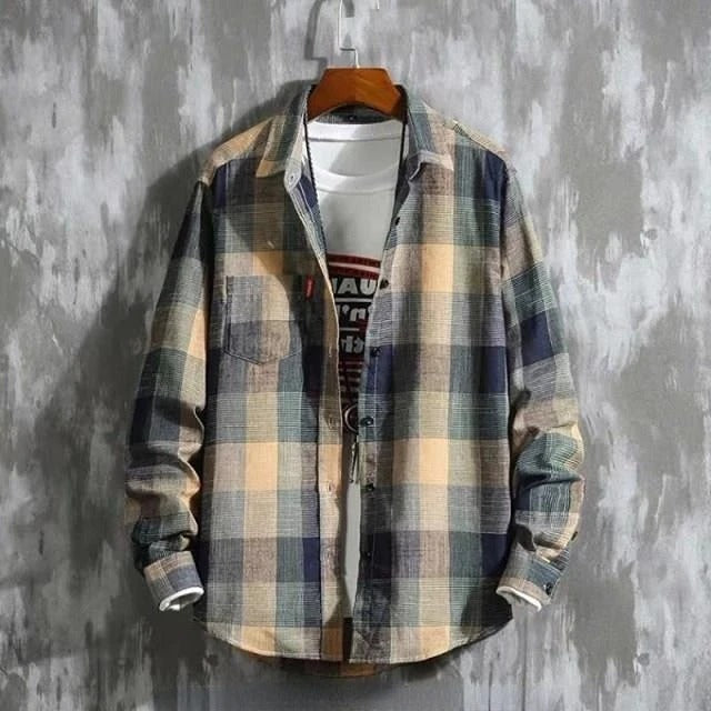 Slim checked shirt for men with an elegant design and a casual style | Bent