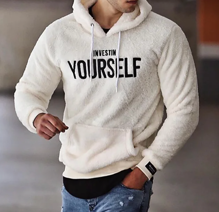 Comfortable and Unique Men's Hoodie with Inspirational Text and Snug Fit | Raf
