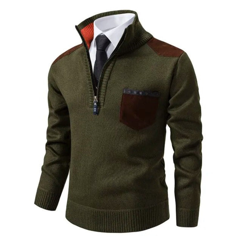 Men's Half Zip Jumper | Fine Knit Sweater | Timeless