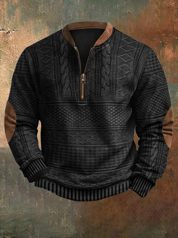 Classic Knitted Jumper with Half Zip for Superior Warmth and Versatile Style | Wesley