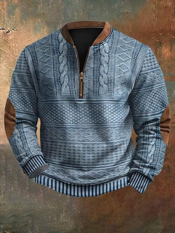 Classic Knitted Jumper with Half Zip for Superior Warmth and Versatile Style | Wesley