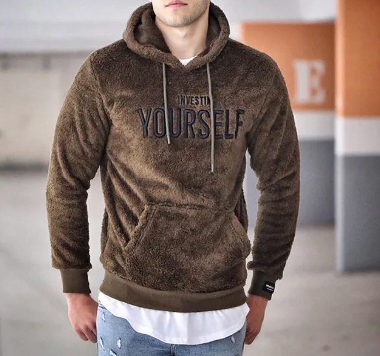 Comfortable and Unique Men's Hoodie with Inspirational Text and Snug Fit | Raf