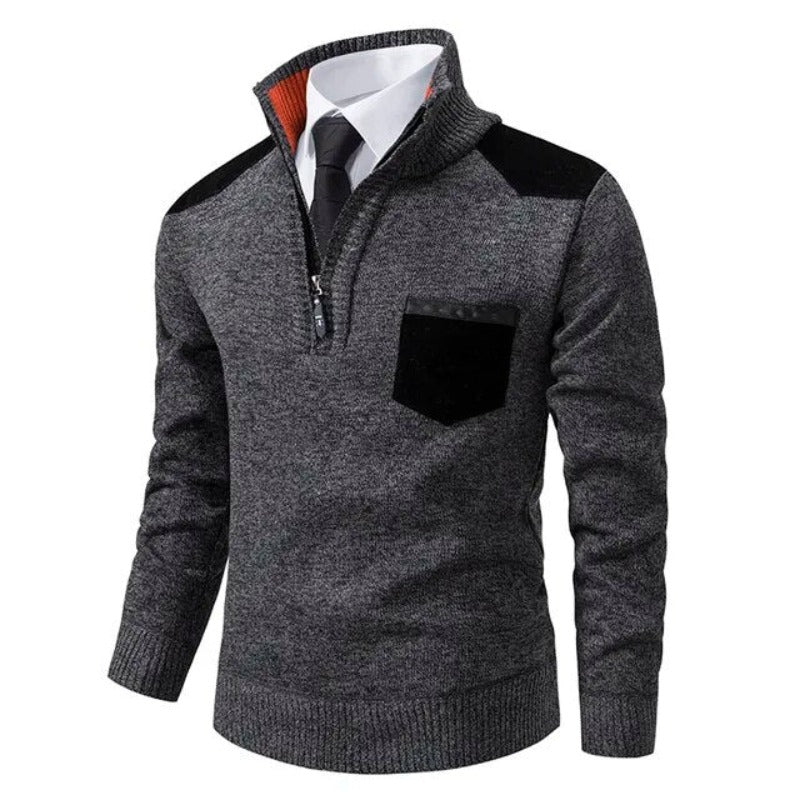 Men's Half Zip Jumper | Fine Knit Sweater | Timeless