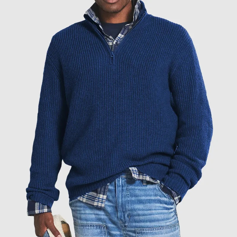 Modern half-zip jumper for men with versatile style and superior comfort | Joep