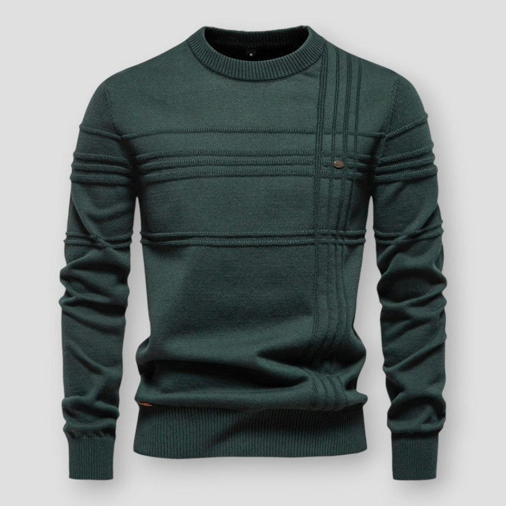 Classic men's jumper with round neck for modern style and sustainable comfort | Hugo
