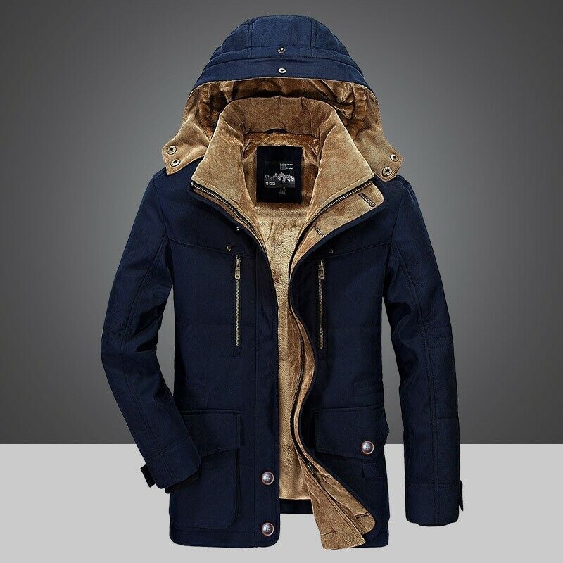 Men's Winter Coat | Warm Outdoor Jacket with Pockets