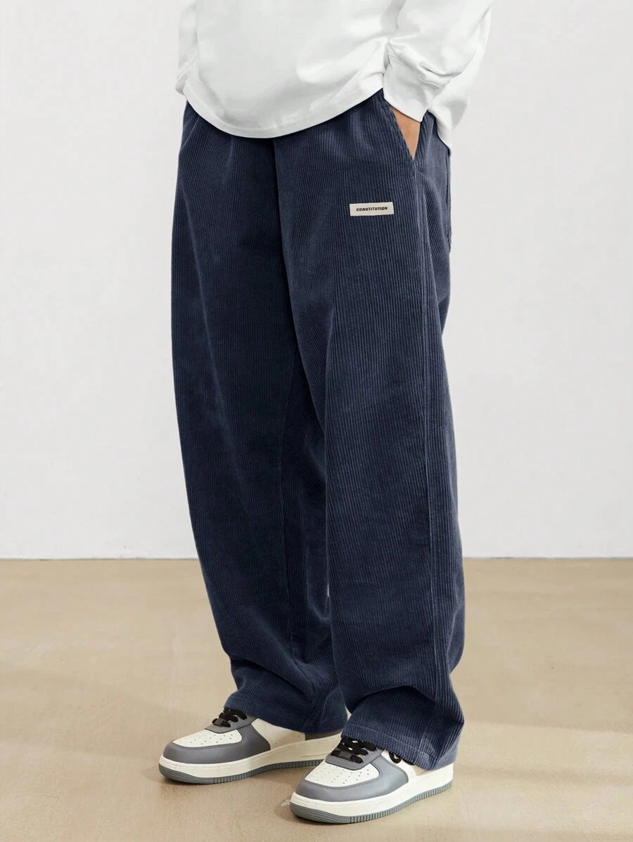 Men's Corduroy Trousers | Loose-Fit & Straight Leg | Casual & Comfortable | Timeless Style