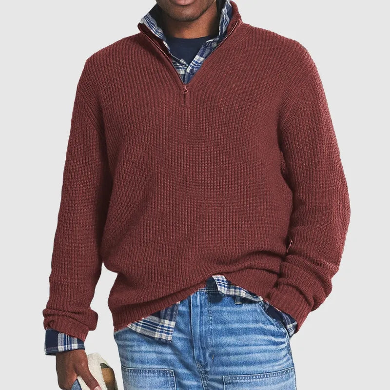 Modern half-zip jumper for men with versatile style and superior comfort | Joep