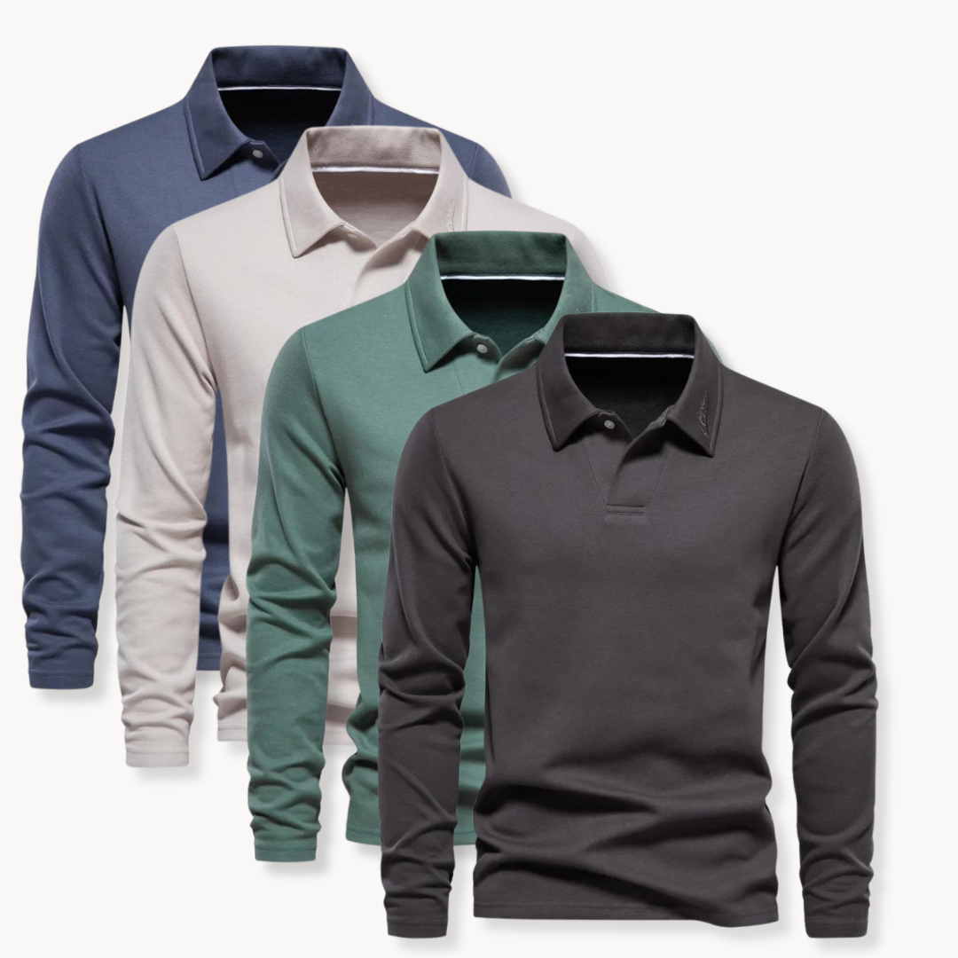 Men's Polo | Long Sleeve T-Shirt | Timeless Comfort & Elegant Style