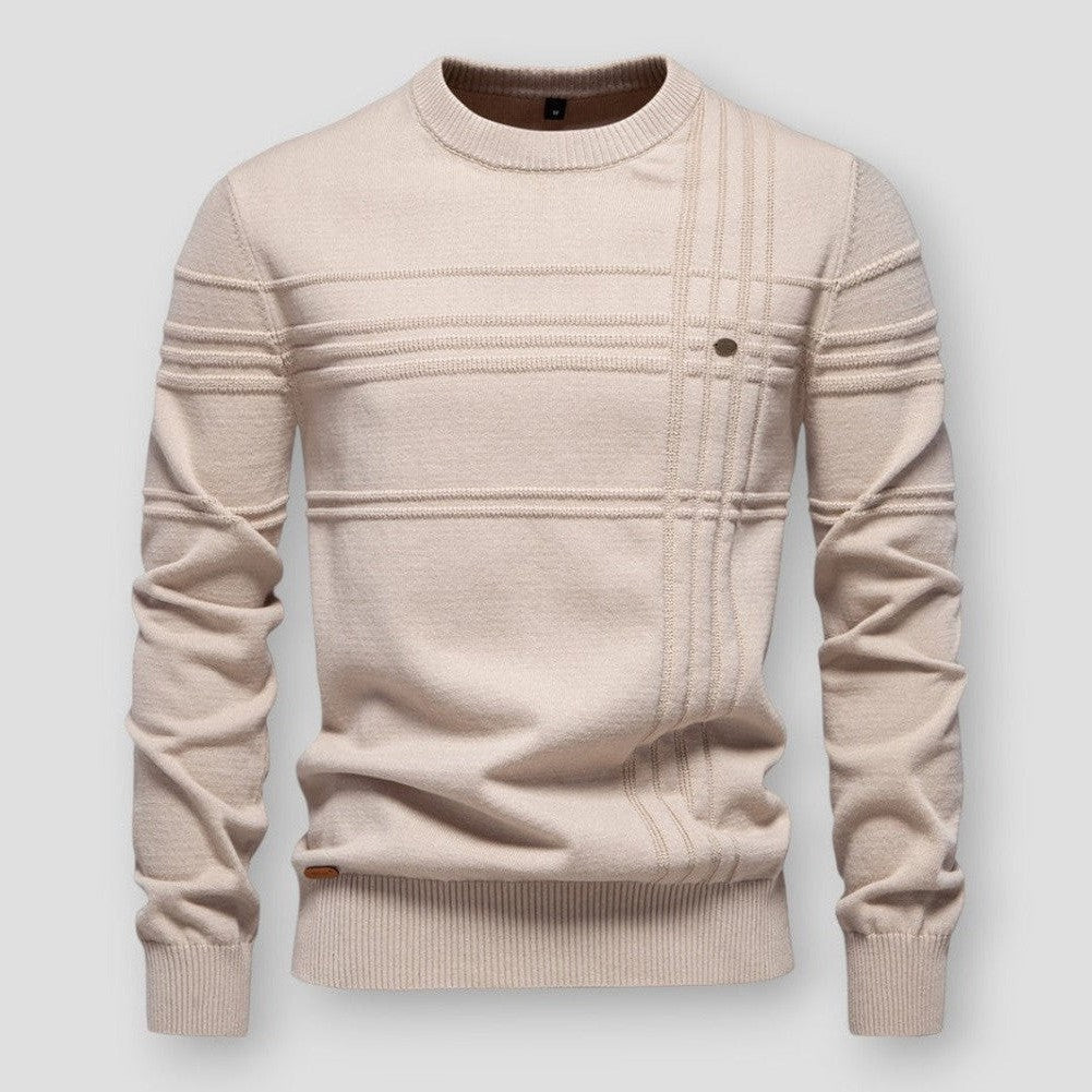 Classic men's jumper with round neck for modern style and sustainable comfort | Hugo