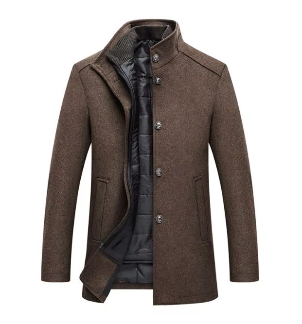 Men's Long Sleeve Padded Winter Jacket