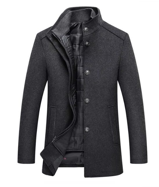 Men's Long Sleeve Padded Winter Jacket