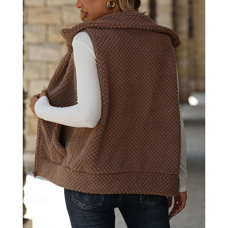 Margot | Cozy Textured Zip-Up Vest