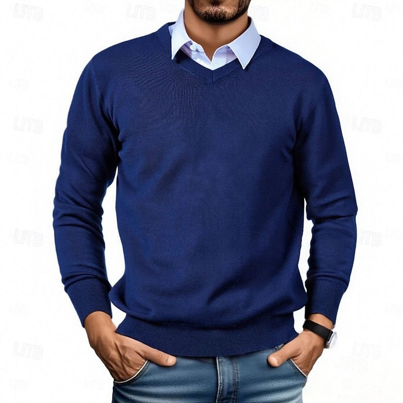 Damian | Elegant V-Neck Sweater