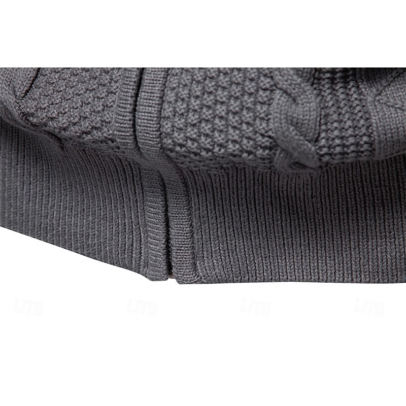 Clive | Zip-Up Cable Knit Cardigan