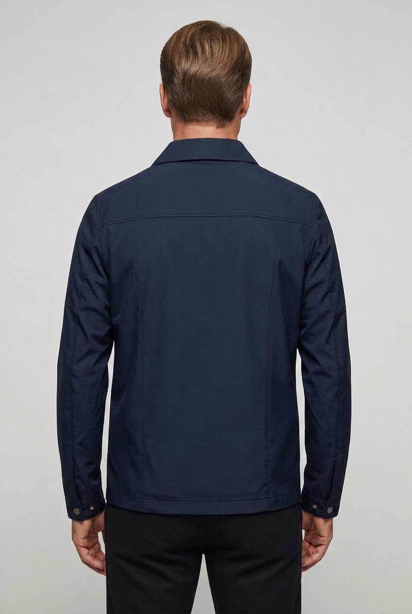 Men's Harrington Jacket with Stand-Up Collar