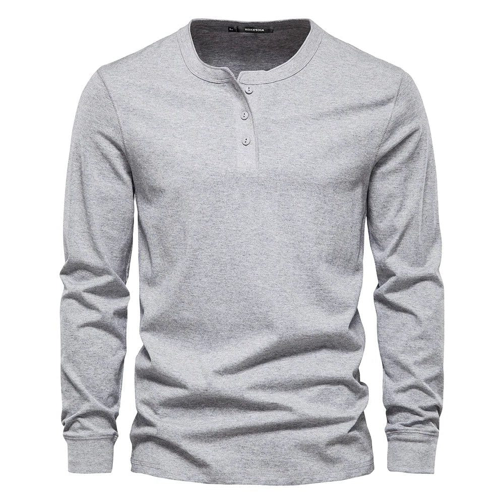 Men's Long Sleeve Henley Shirt