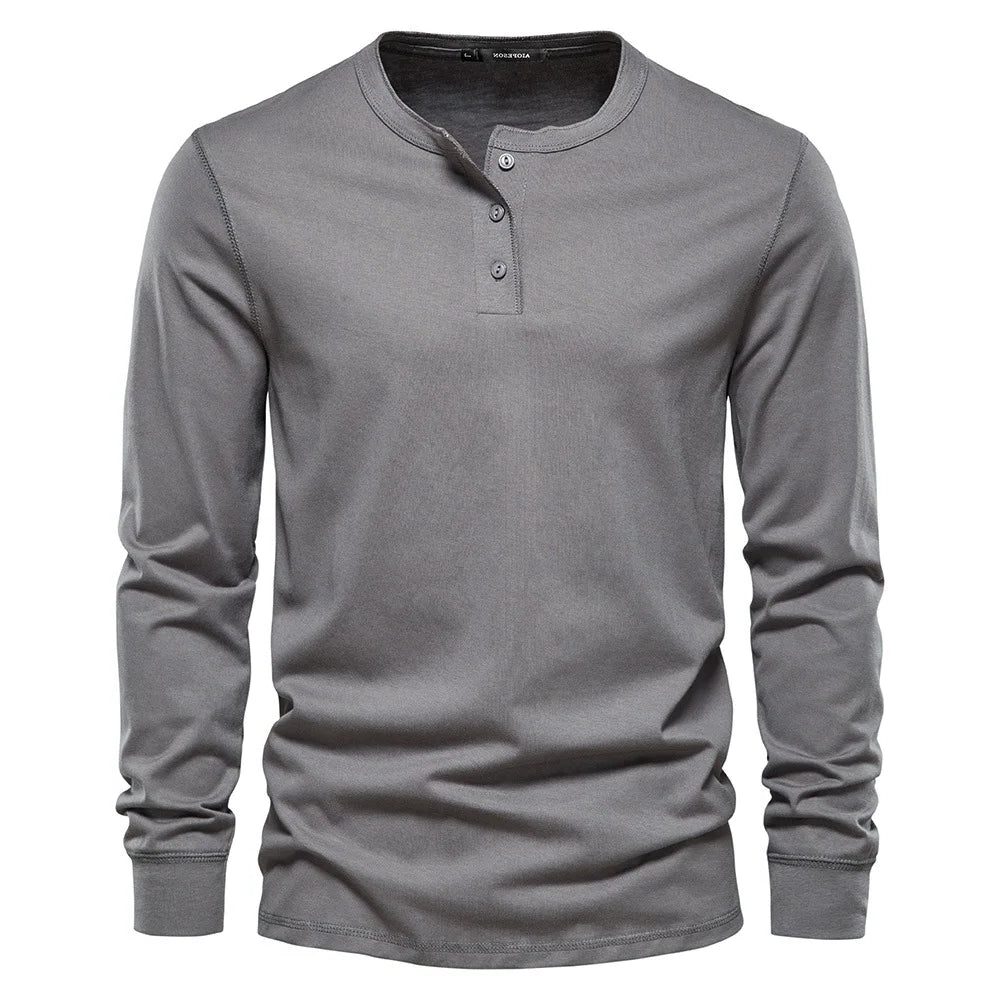 Men's Long Sleeve Henley Shirt