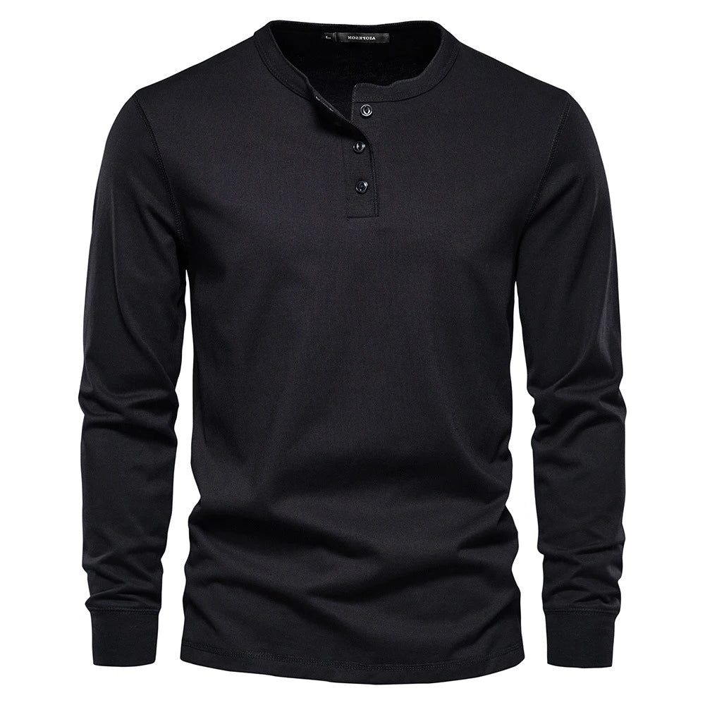 Men's Long Sleeve Henley Shirt