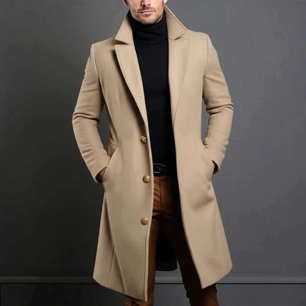 Henry | Slim-Fit Long Coat for Men - Formal Style