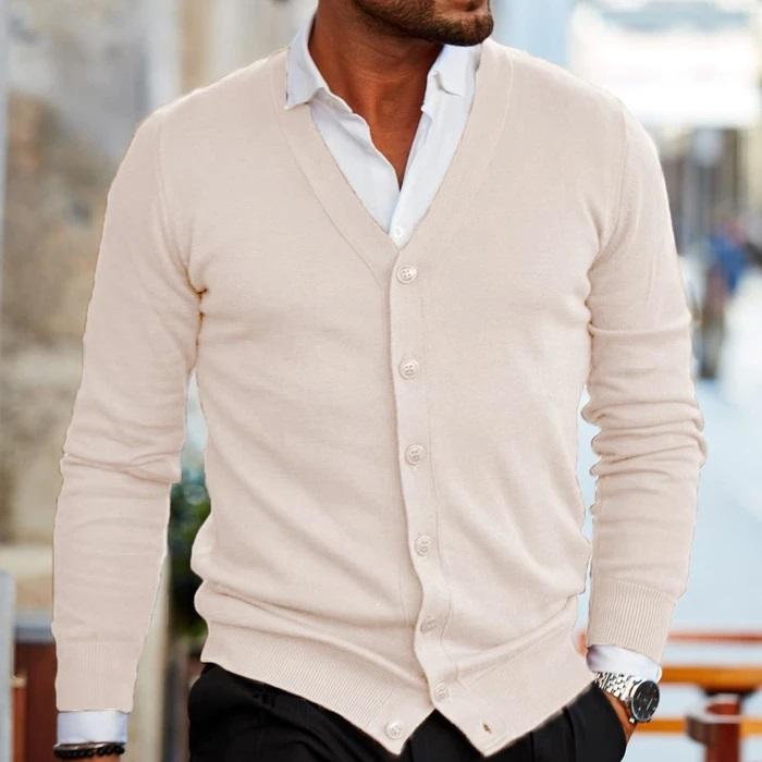 Men's Button Cardigan V-Neck Casual