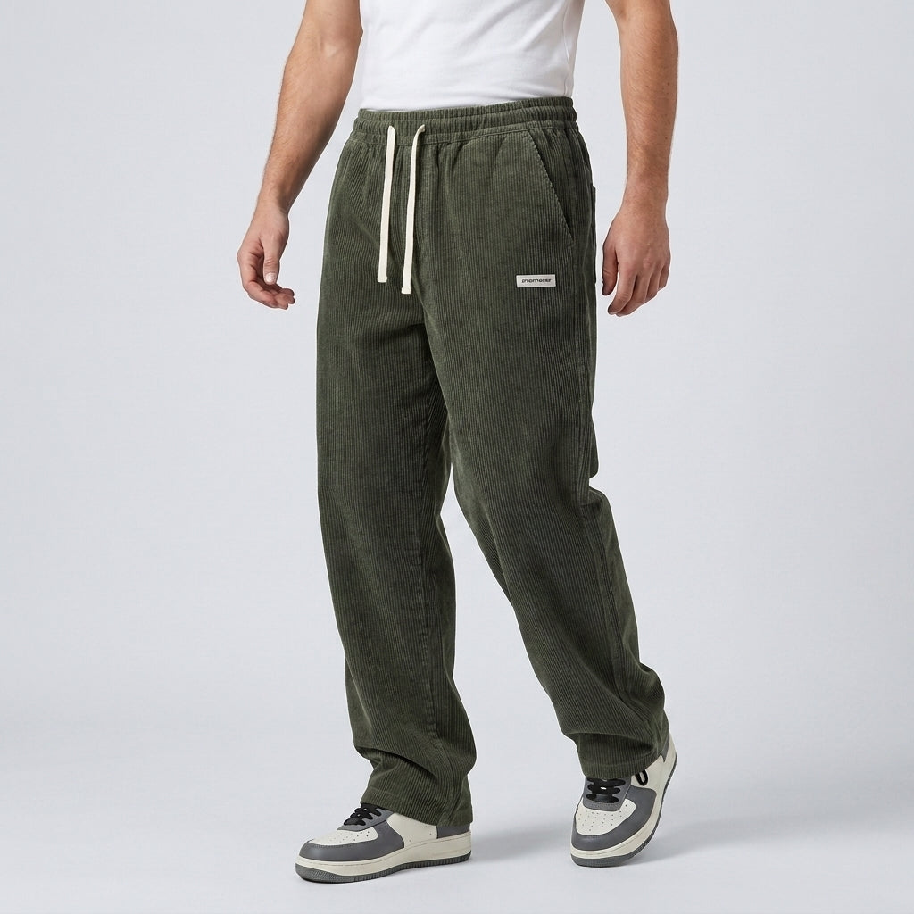 Heren Corduroy Broek Loose Fit