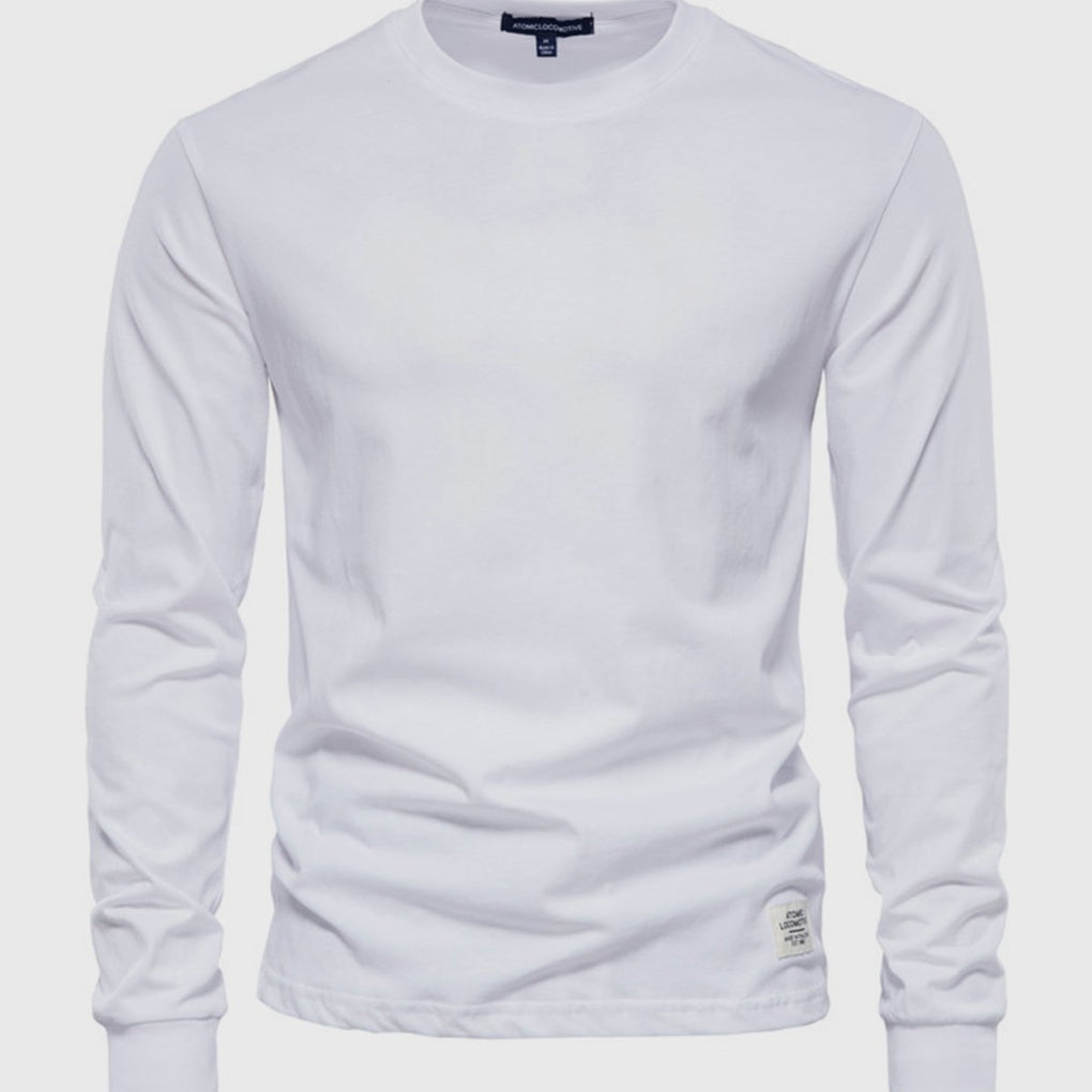 Men's cotton long-sleeve shirt with a comfortable fit