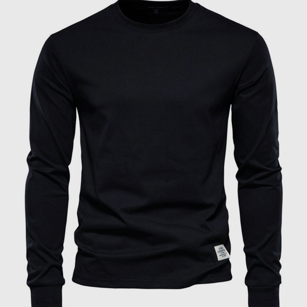 Men's cotton long-sleeve shirt with a comfortable fit