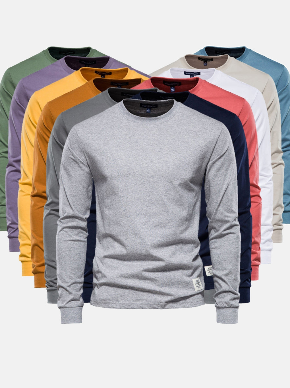 Men's cotton long-sleeve shirt with a comfortable fit