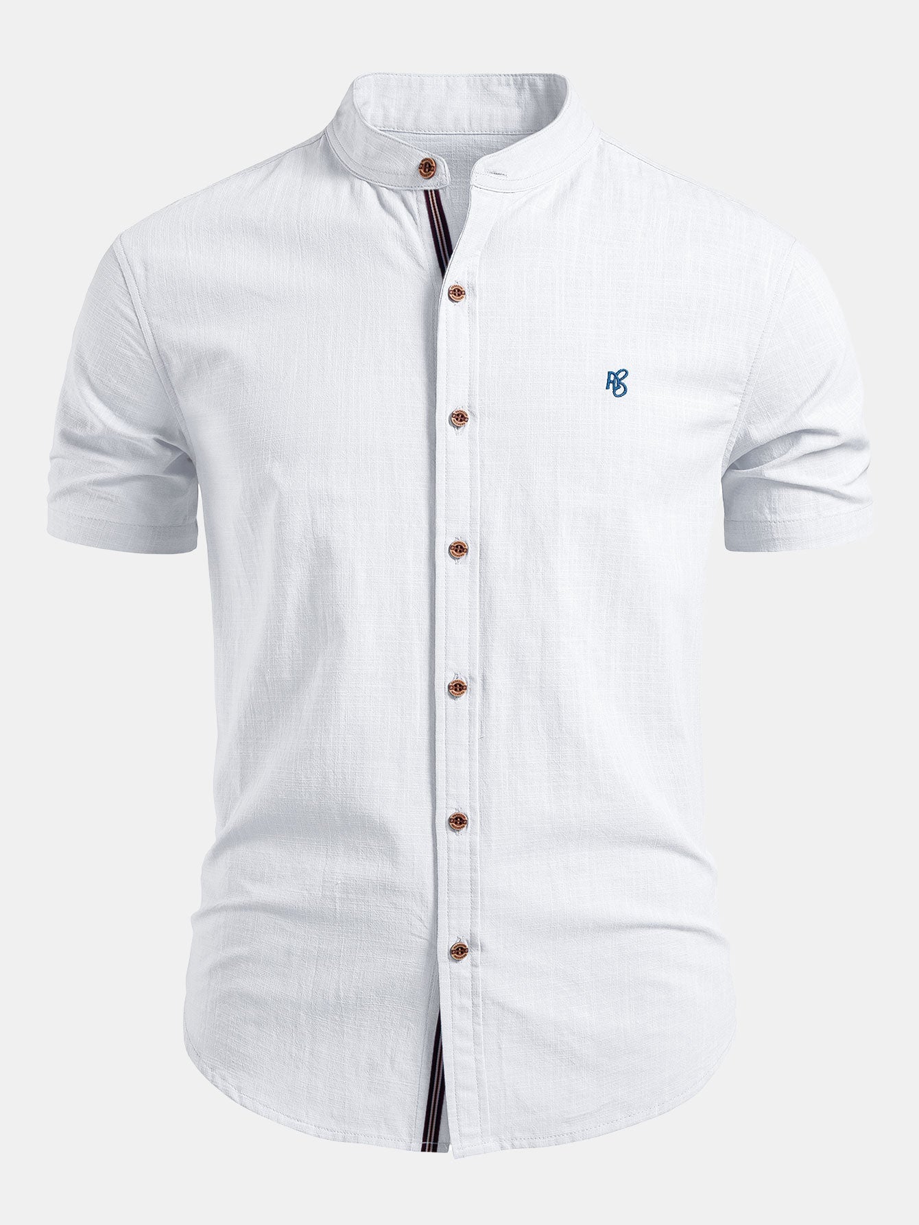 Men's Linen Short Sleeve Shirt Slim Fit