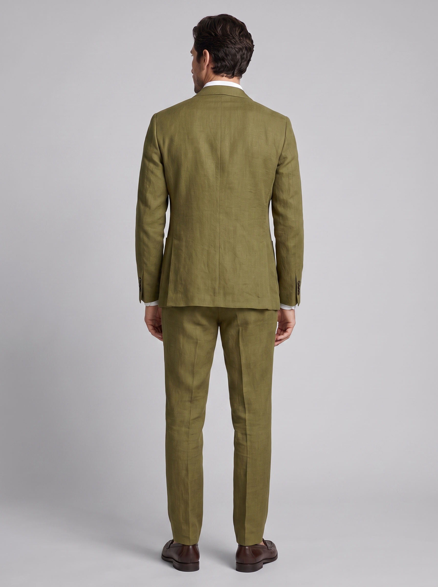 Men's Linen Suit Slim-Fit Wedding