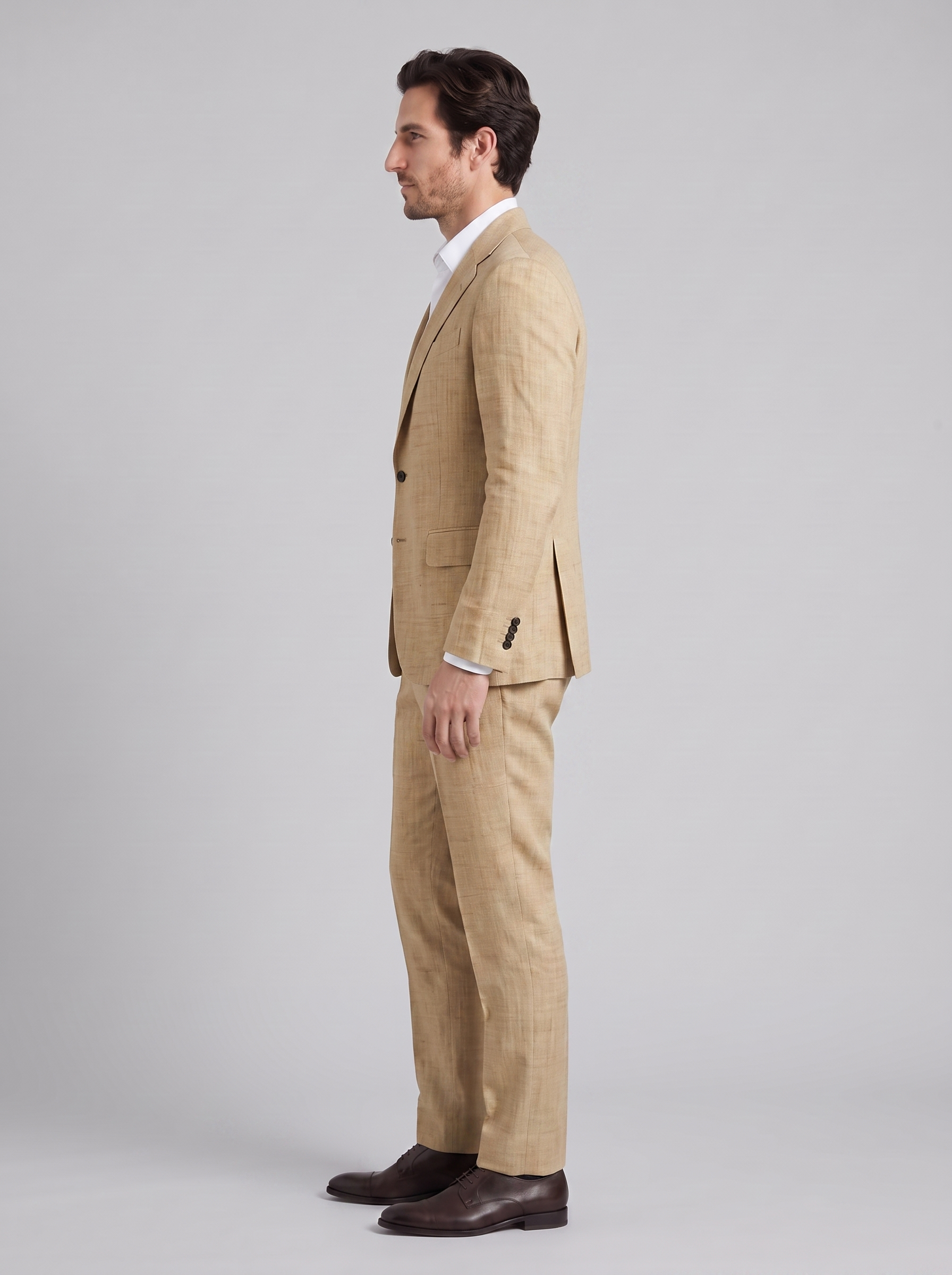 Men's Linen Suit Slim-Fit Wedding